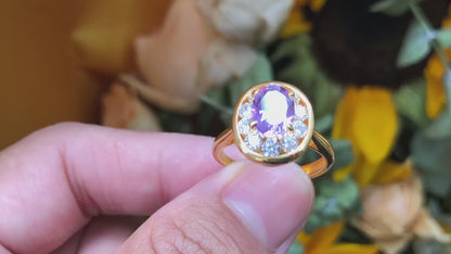 Bague ovale Halo Gem 6356