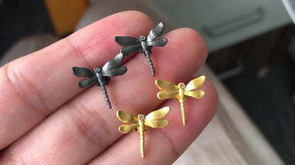 Boucles d'oreilles libellule soyeuse 6377