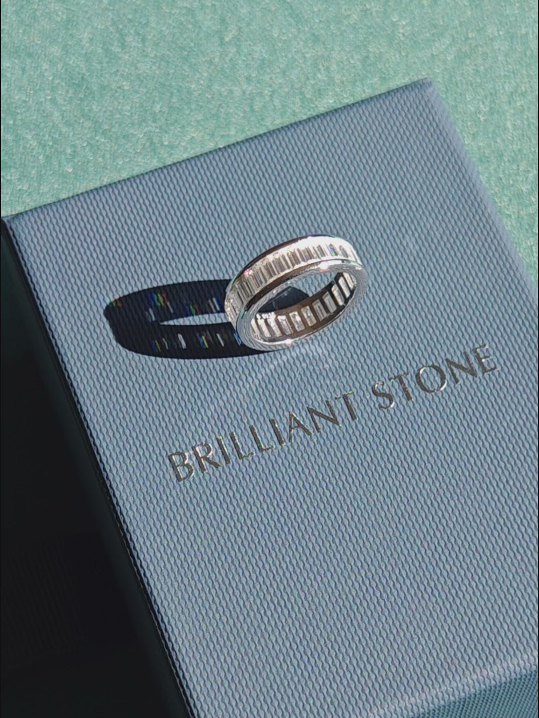 Baguette-Cut Moissanite Band