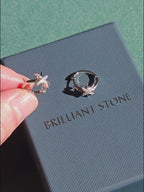 North Star Moissanite Huggies