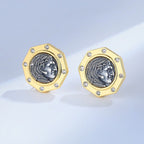 Boucles d’oreilles Hercules en pièces de monnaie grecques E1038
