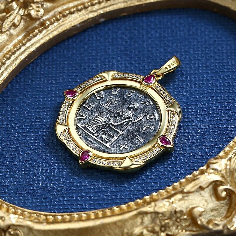 Pendentif pièce de monnaie grecque Crispina N1008
