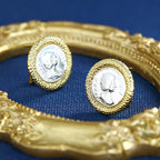 Boucles d'oreilles en pièces de monnaie grecques Poséidon E1055
