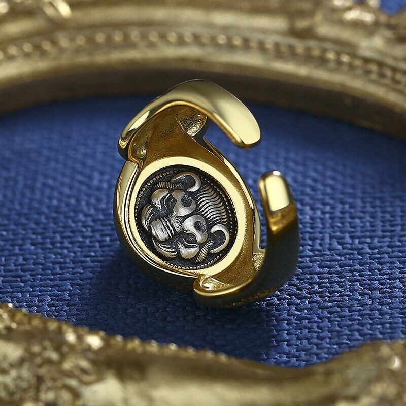 Bague de réplique de pièce de monnaie romaine Apollon grecque R1017