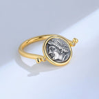 Bague de pièce de monnaie grecque Aphrodite R1039