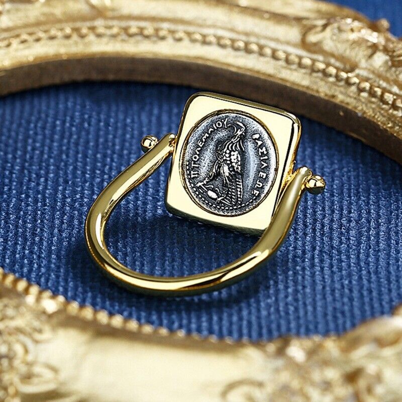 Retournement de l’anneau de pièce de monnaie grecque Ptolémée II R1042