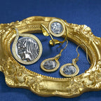 Boucles d'oreilles pièce de monnaie grecque Felicistes E1074