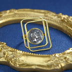 Anneau de pièce de monnaie romain filaire double carré R1067