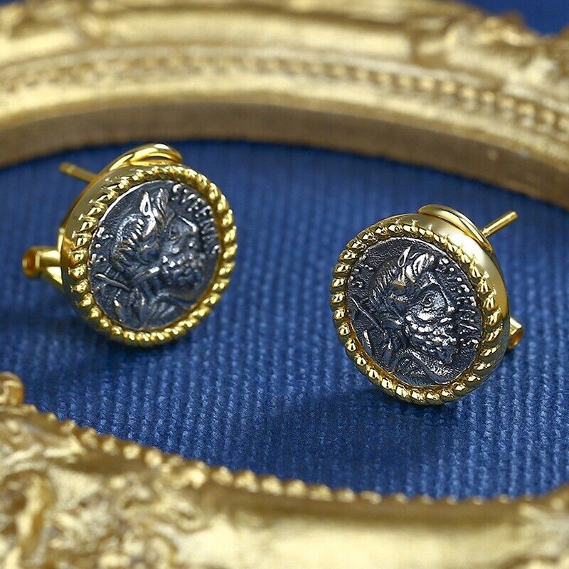 Boucles d'oreilles pièces de monnaie romaines Santu E1054