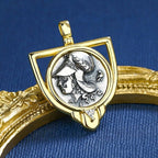 Pendentif pièce de monnaie grecque Athéna N1024