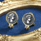Boucles d'oreilles en pièces de monnaie romaines Denarius Scribon E1047