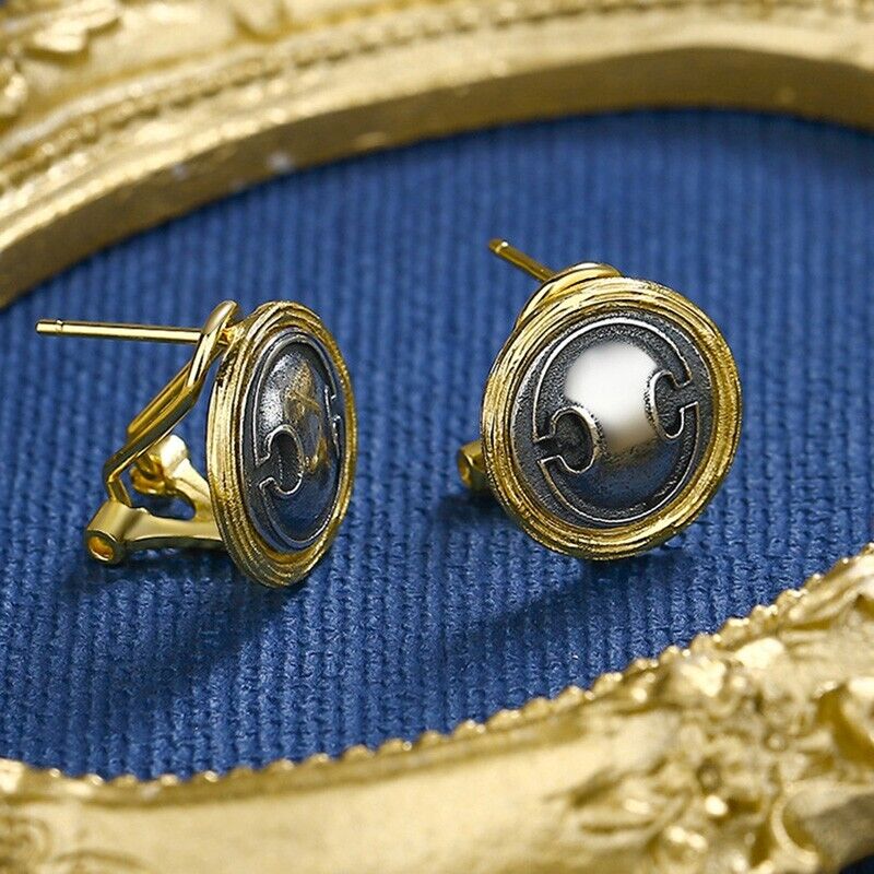 Boucles d’oreilles en pièces de monnaie grecques Bouclier et Pot E1076