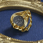 Bague de réplique de pièce de monnaie romaine d'Hadrien R1015