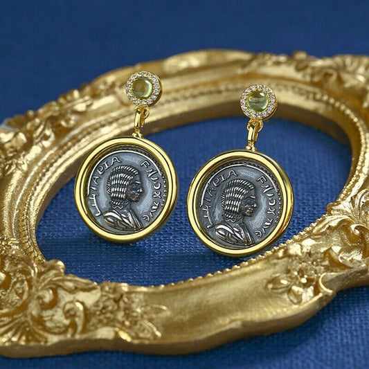 Boucles d'oreilles empereur romain E1034