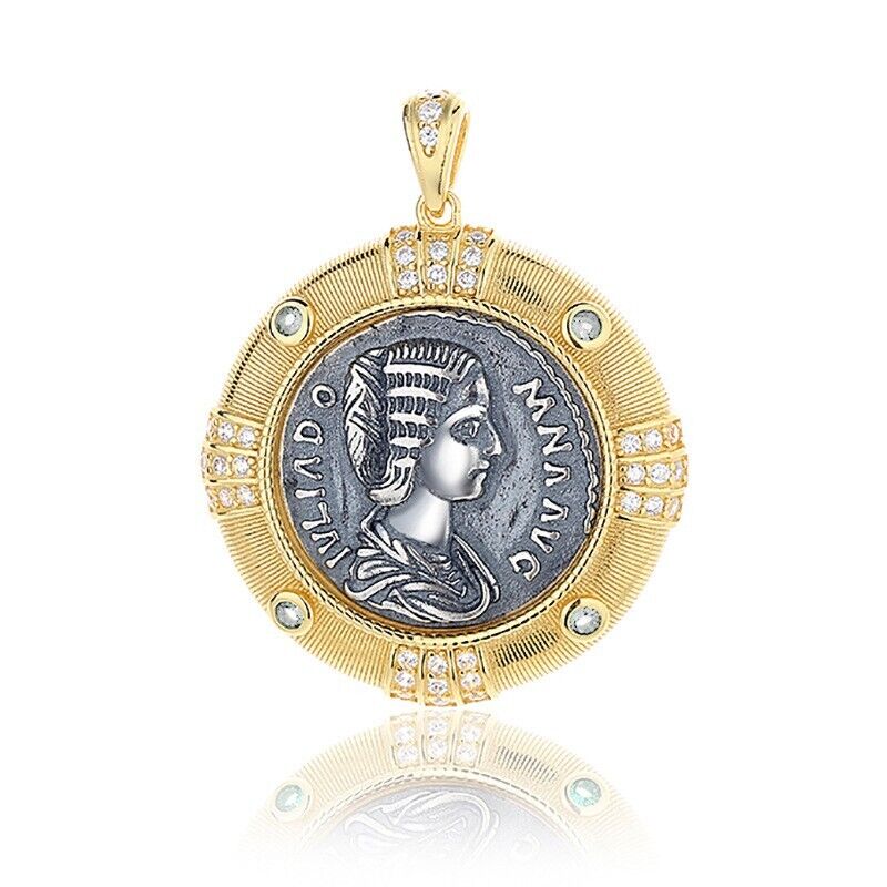 Pendentif pièce de monnaie romaine Julia Domna N1005