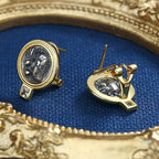 Boucles d'oreilles en pièces de monnaie grecques Lion et Sanglier E1071