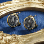 Boucles d’oreilles en pièces de monnaie grecques en épis de blé E1030
