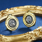 Boucles d'oreilles Hercules en pièces de monnaie grecques E1029