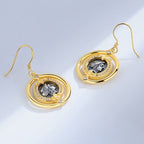 Boucles d'oreilles en pièces de monnaie grecques Héra E1037