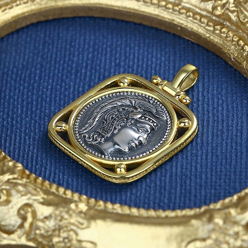 Pendentif pièce de monnaie grecque Athéna N1032