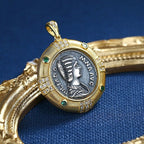 Pendentif pièce de monnaie romaine Julia Domna N1005