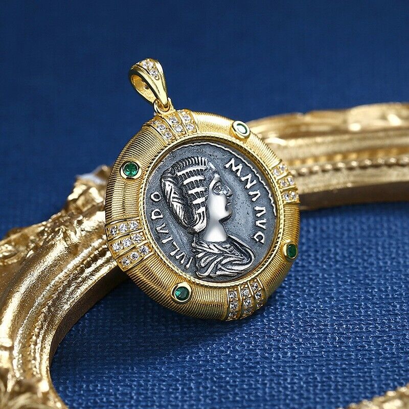 Pendentif pièce de monnaie romaine Julia Domna N1005