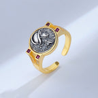 Bague avec pièce de monnaie antique de Mars, R1060