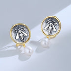 Boucles d'oreilles en pièces de monnaie grecques Ephesus Bee E1039