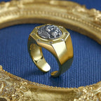 Bague de réplique de pièce de monnaie grecque Hercules R1055