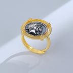 Bague de pièce de monnaie grecque antique Athéna R1047