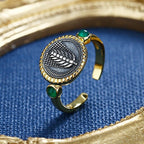 Metapon Épis De Blé Bague Pièce De Monnaie Grecque R1030