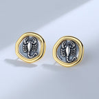 Boucles d'oreilles pièce de monnaie romaine Scorpion E1018