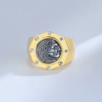 Bague de pièce de monnaie grecque Hercules R1038