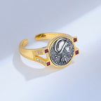 Bague avec pièce de monnaie antique de Mars, R1060