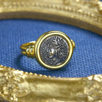 Bague de pièce de monnaie réplique grecque Demeter R1034
