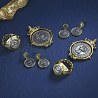 Boucles d'oreilles pièce de monnaie romaine d'Hadrien E1027