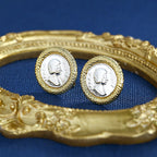 Boucles d'oreilles en pièces de monnaie grecques Poséidon E1055
