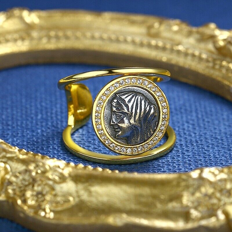 Bague pièce de monnaie grecque Felicistes R1051