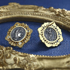 Boucles d'oreilles en pièces de monnaie grecques Arsinoe II E1000