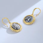 Boucles d'oreilles réplique de pièces de monnaie romaines E1057