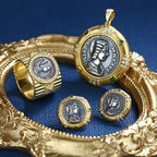 Pendentif pièce de monnaie romaine Julia Domna N1005