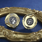 Boucles d'oreilles en pièces de monnaie grecques Apollo E1012