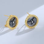Boucles d'oreilles en pièces de monnaie grecques, aigle de mer, E1040