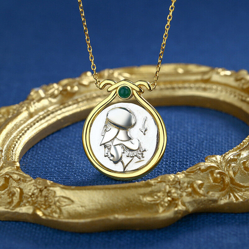 Collier de pièces de monnaie grecques Athéna N1033