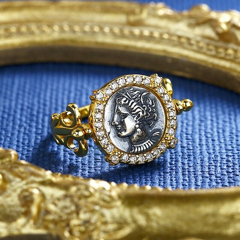 Bague pièce rotative Carthage Baal R1006
