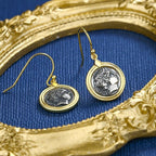 Boucles d'oreilles en pièces de monnaie grecques Démétrius E1073