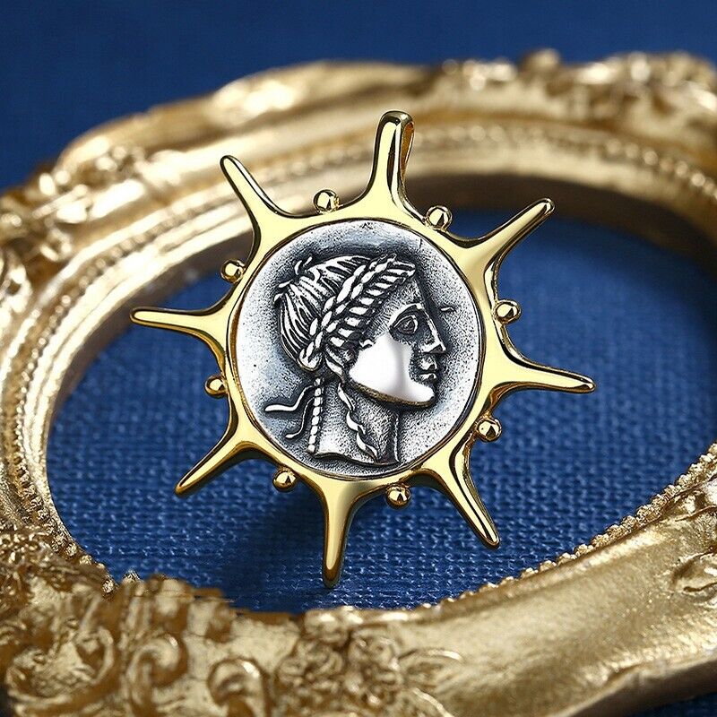 Pendentif pièce de monnaie romaine Apollo N1020