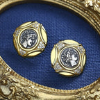 Boucles d'oreilles en pièces de monnaie grecques Apollo E1012