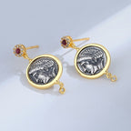Boucles d'oreilles en pièces de monnaie grecques Aphrodite E1036