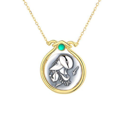Collier de pièces de monnaie grecques Athéna N1033